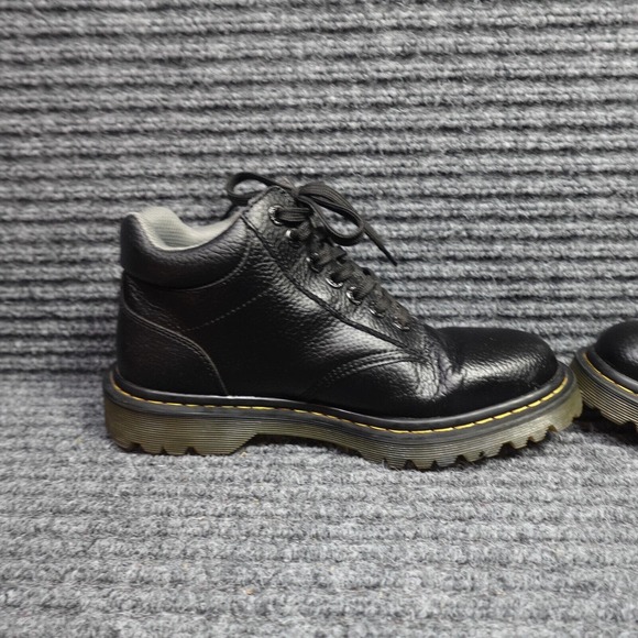 DR. MARTENS Boots Mens 8 M Black Harrisifeld Air Cushion Soles Leather - Picture 11 of 11
